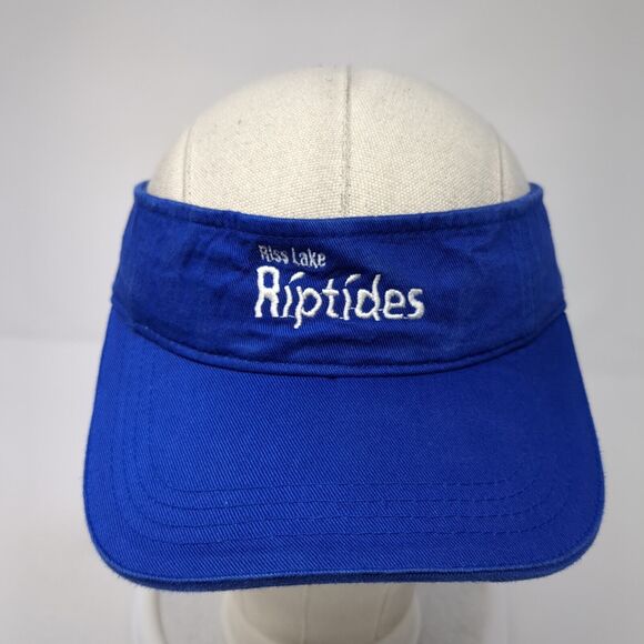Riss Lake Riptides Sun Visor Hat Blue One Size Adjustable Embroidered Sportsman - Picture 2 of 8